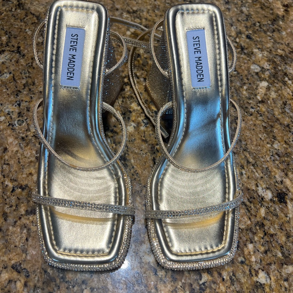 Steve Madden Gold Strappy Women's Sandals